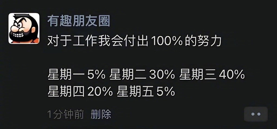 《对于工作我会付出100%的努力》