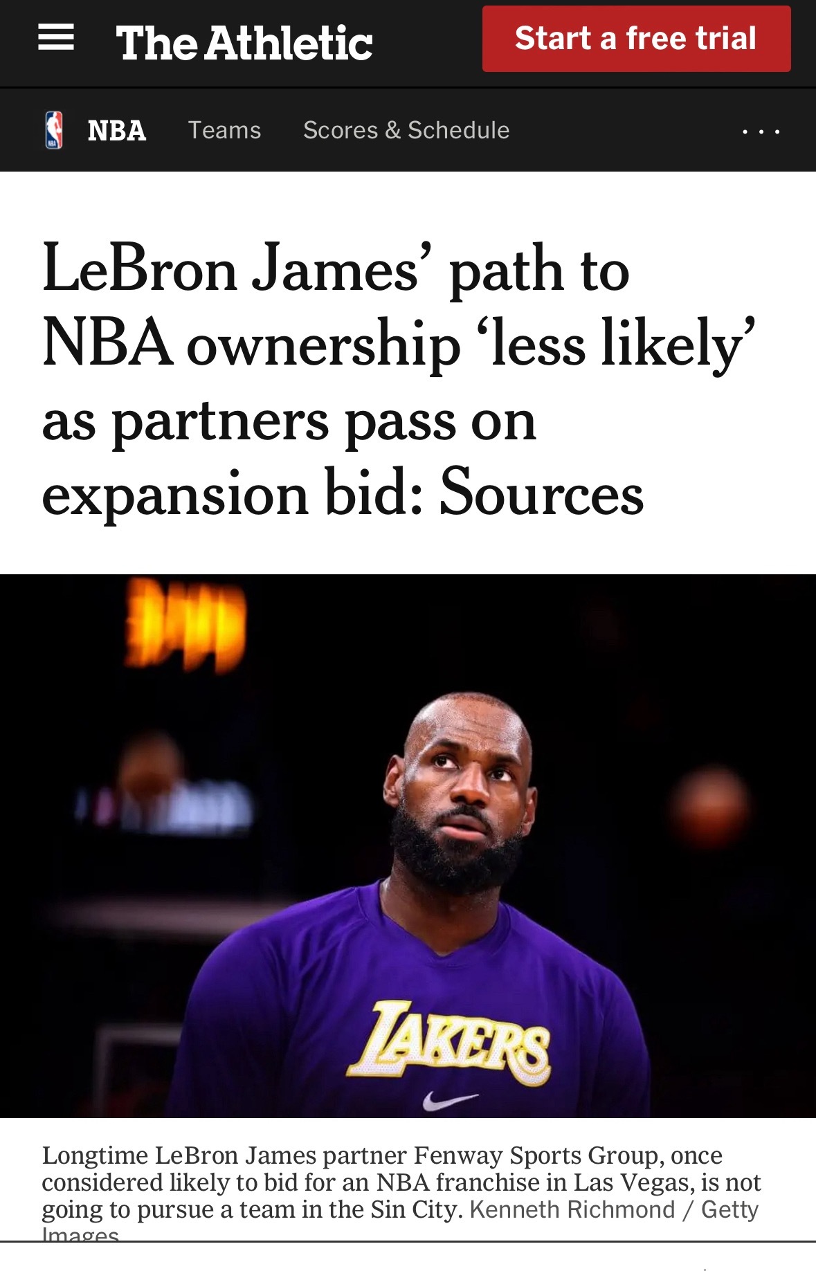 芬威体育集团退出拉斯维加斯NBA球队竞购，原因是预期成本过高——据报道，联盟对每