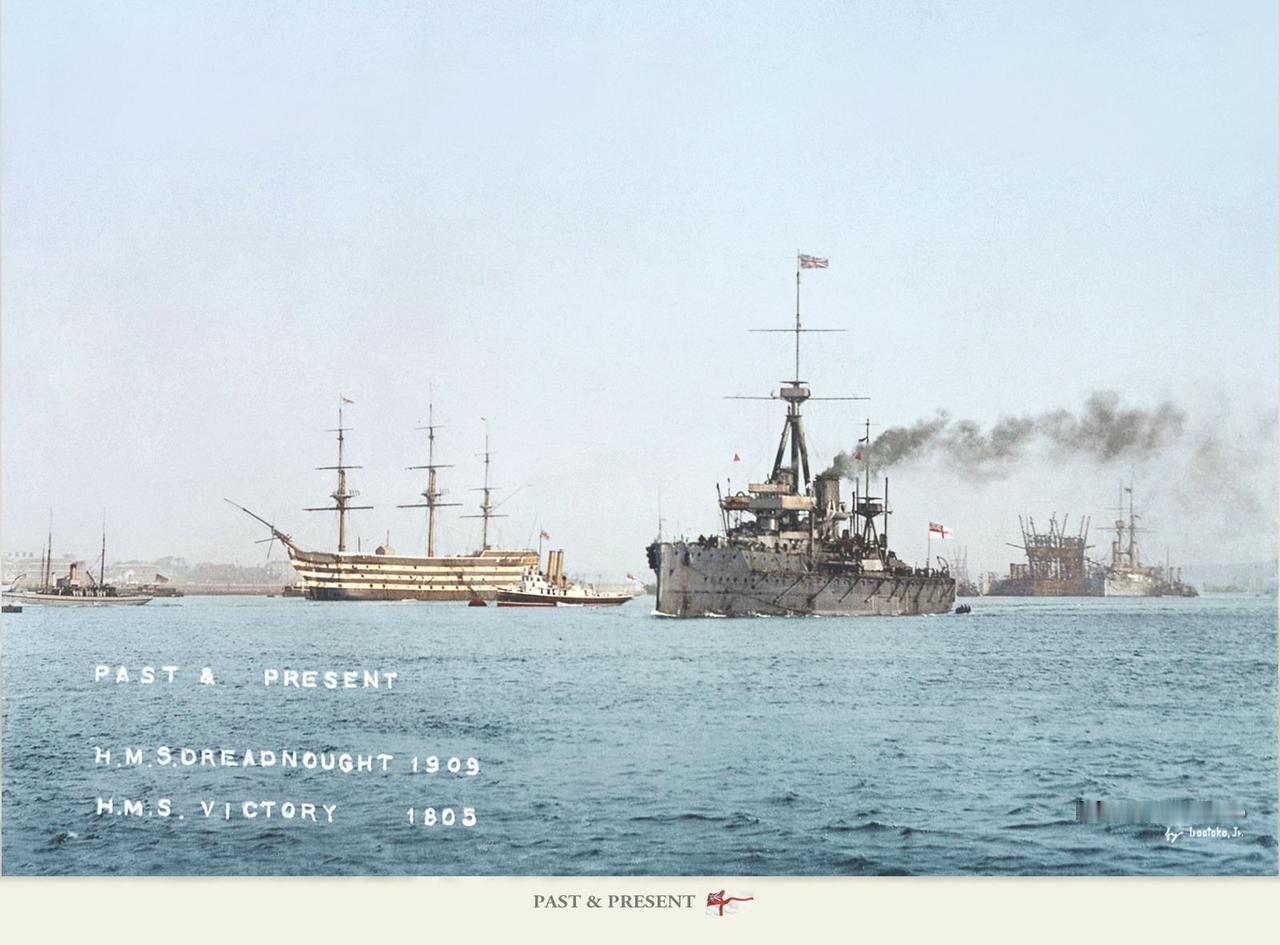 “无畏”号与“胜利”号风帆战列舰同框“胜利”号风帆战列舰是现存最古老的一级风帆