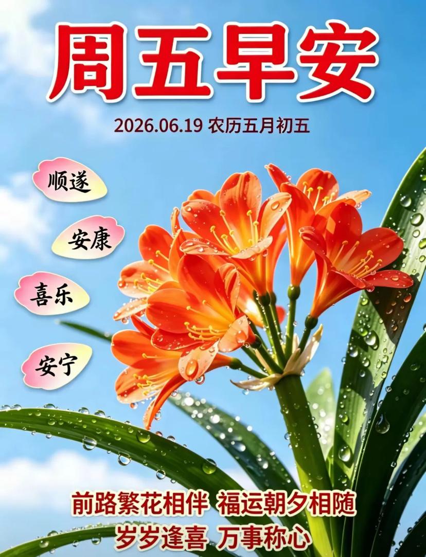 🌺2026./6.19榴花映日.佳节承欢🌺🌿🌻周五恰逢端午节，一缕艾