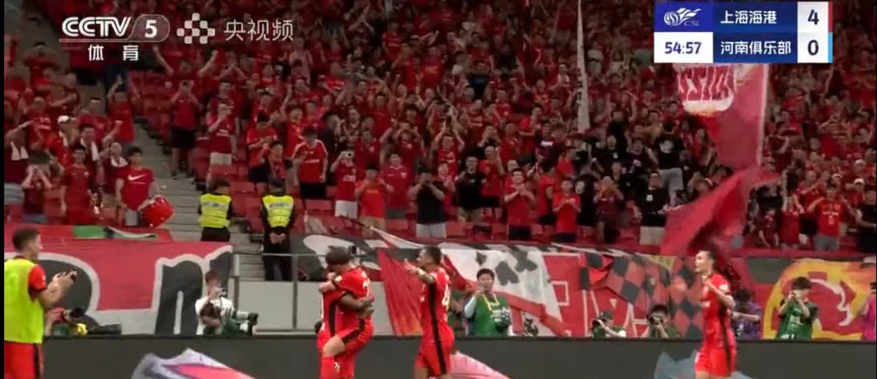 一声叹息！海港已经4比0河南了。实在是感叹造化弄人，河南队此前面对申花，足协