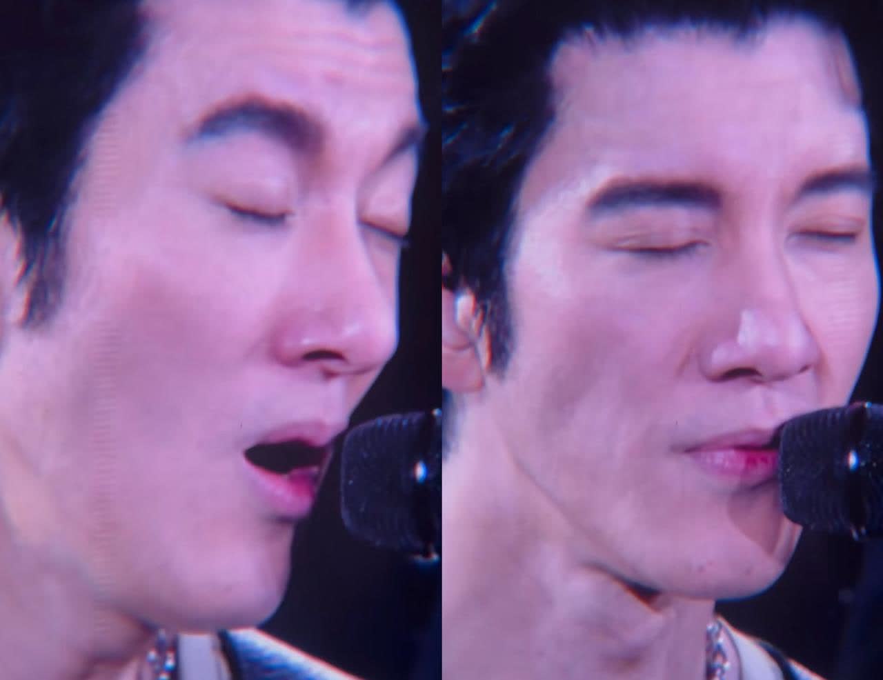 49岁的王力宏演唱会上让粉丝们吓一跳因为他的脸上居然出现了一条一条的