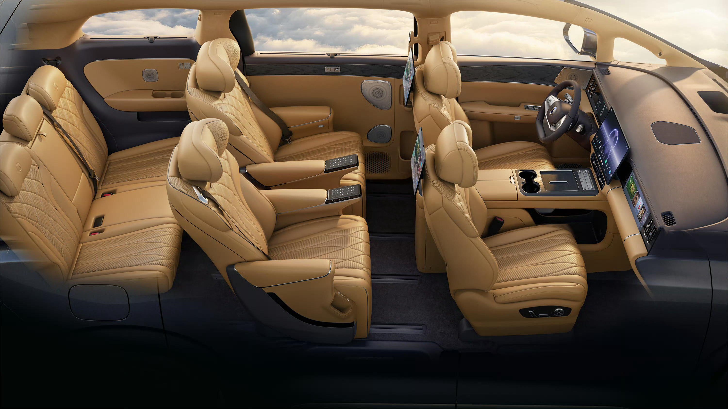 把舒适进行到底第二代腾势D9内饰首发3月29日，第二代腾势D9即将预售