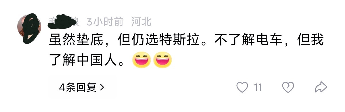 有些人跪得太久，腰都快直不起来了。看到这评论，我真的有点哭笑不得。特斯拉某方面评