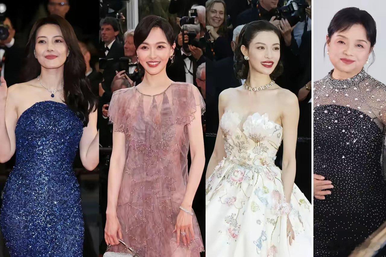 戛纳红毯：高圆圆与唐嫣这俩生图的神，冲击力都不及这位61岁阿姨在第78届戛纳红毯
