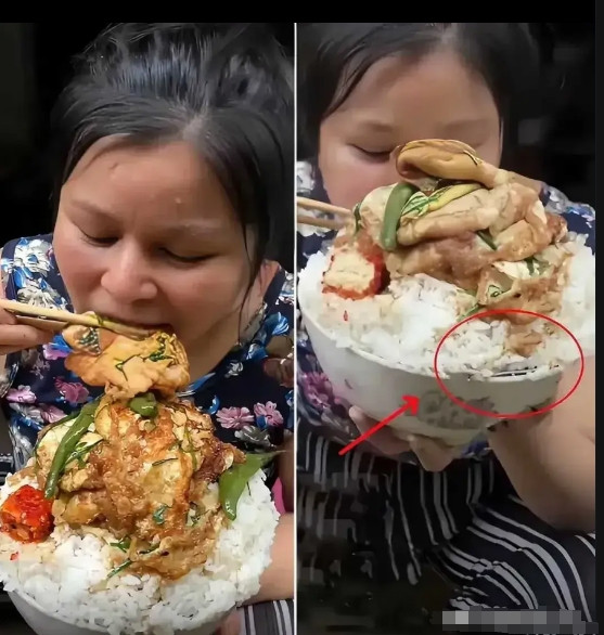 网红吃播为了流量，也是拼了。