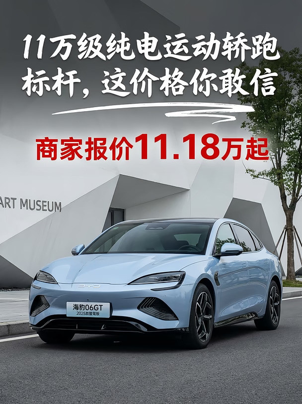 11万级纯电运动轿跑标杆，这价格你敢信？！