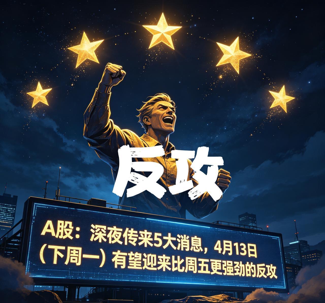 A股：深夜传来5大消息，4月13日（下周一）有望迎来比周五更强劲的反攻周五