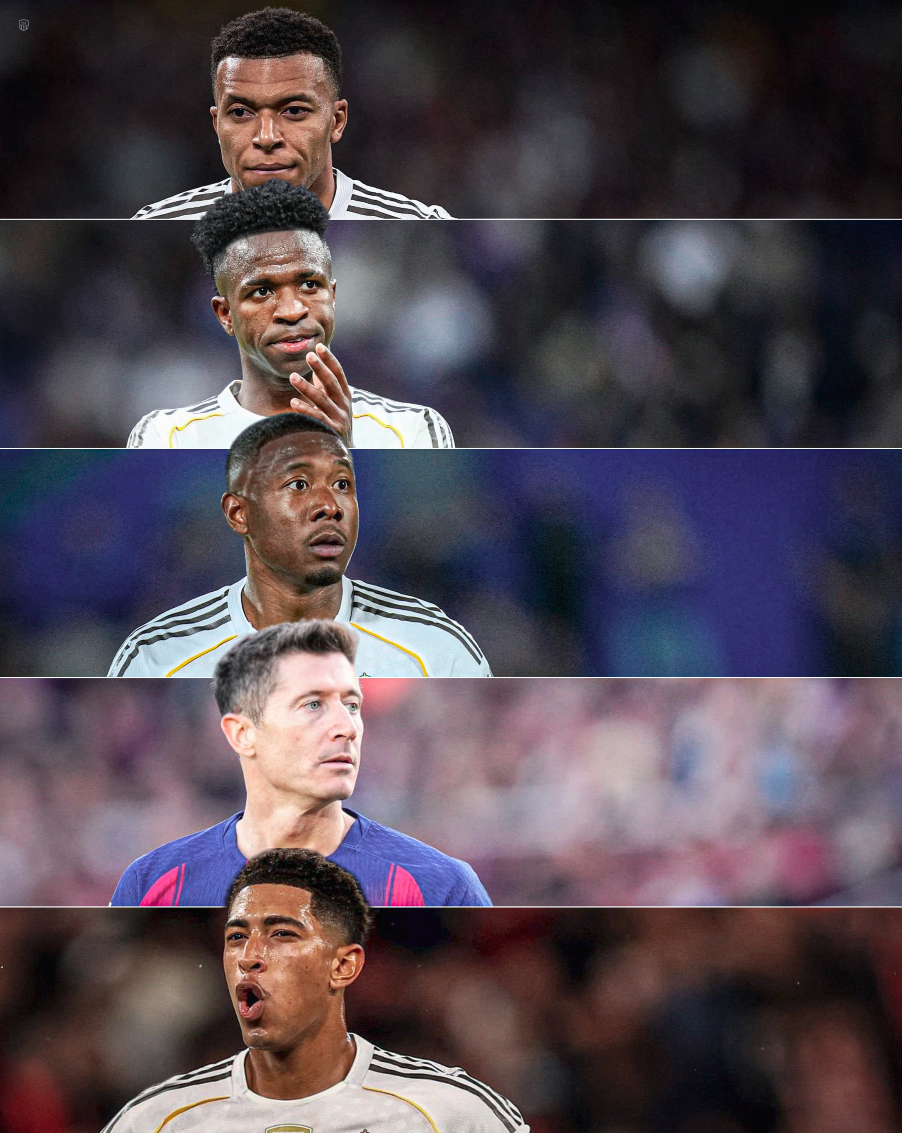 队报：💶西班牙薪资最高的6个球员⚠️月薪（含税）1️⃣姆巴佩|2,67