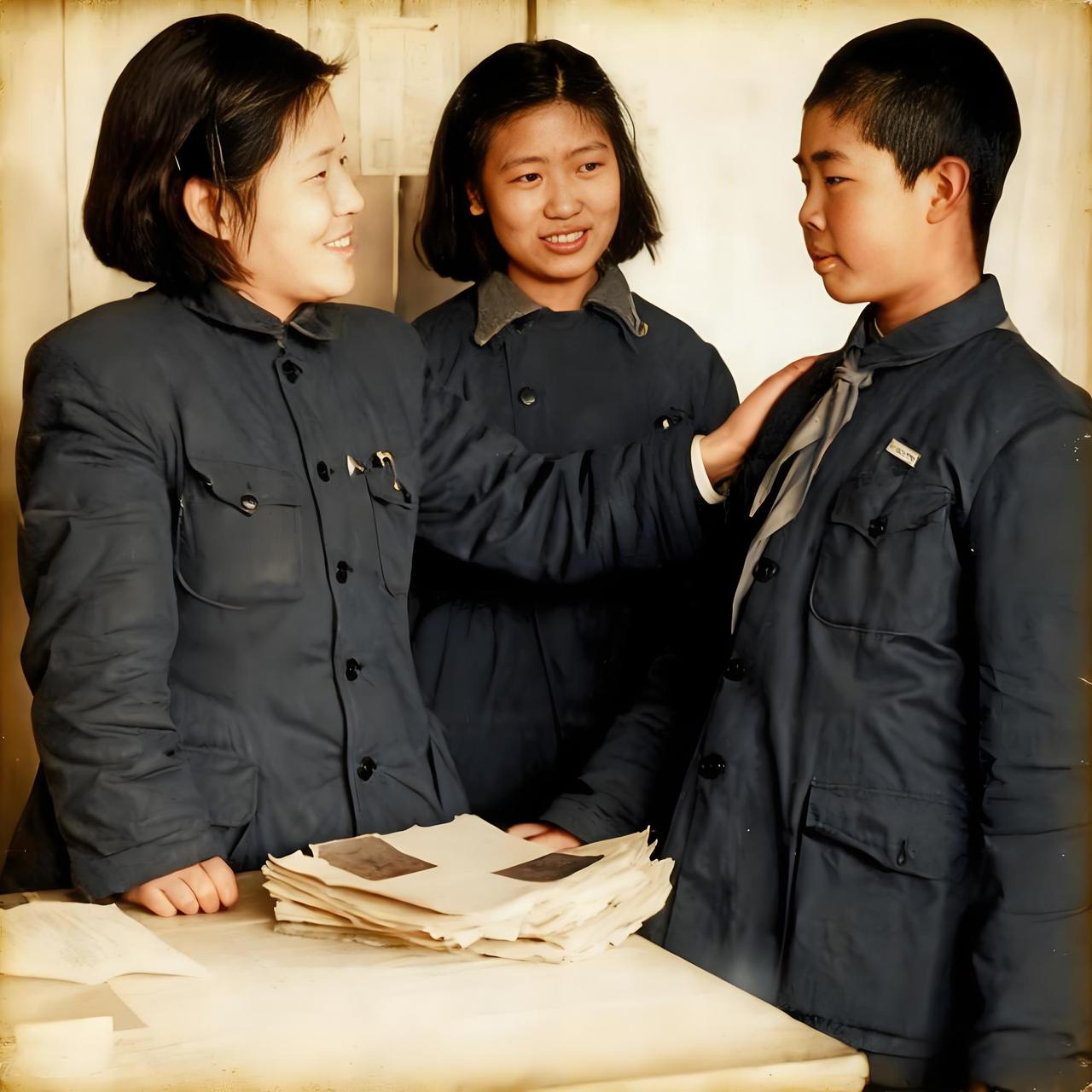 1952年，北京处于“反贪污、反浪费、反官僚主义”的“三反”运动浪潮中。照片里，
