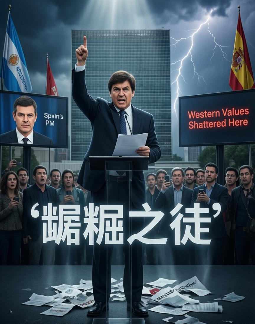 马德里的一个经济论坛，本来该聊聊投资、谈谈增长，结果变成了外交战场。阿根廷总统米