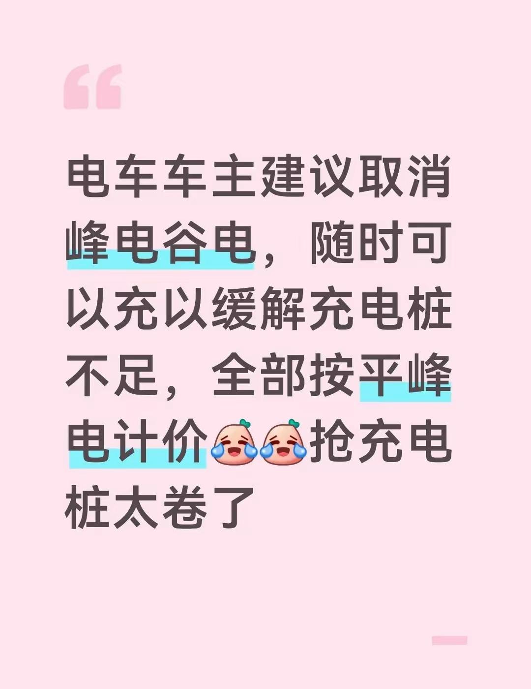 取消峰谷电价？真要这么干，你抢充电桩可能得更疯。哥们你这想法我懂，每天跟网约