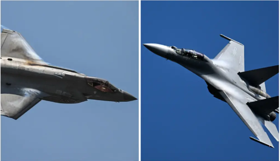 解放军歼-16战机和美军F-35战机近日传出，疑似在南海发生长达