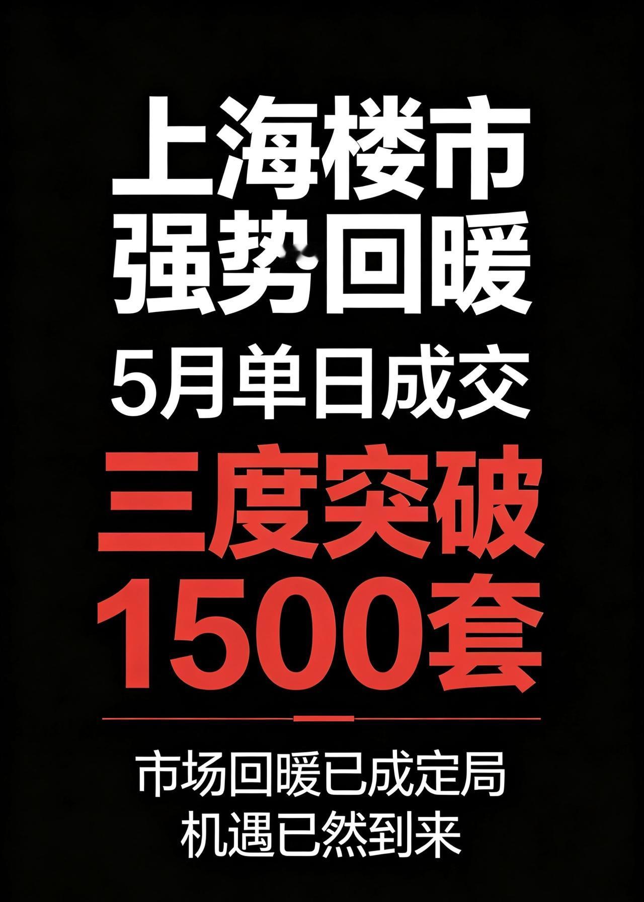 上海昨天二手成交1572套，五月单月二手突破1500套有三天，3月和4月突破15