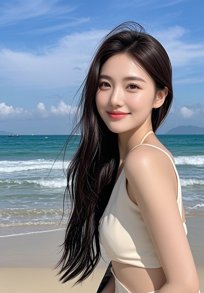 海边比基尼美眉，蜜桃臀曲线撩人心弦！