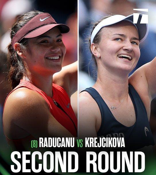今日首尔WTA500焦点战18:30，拉杜卡努vs克雷奇科娃首次交手两人都