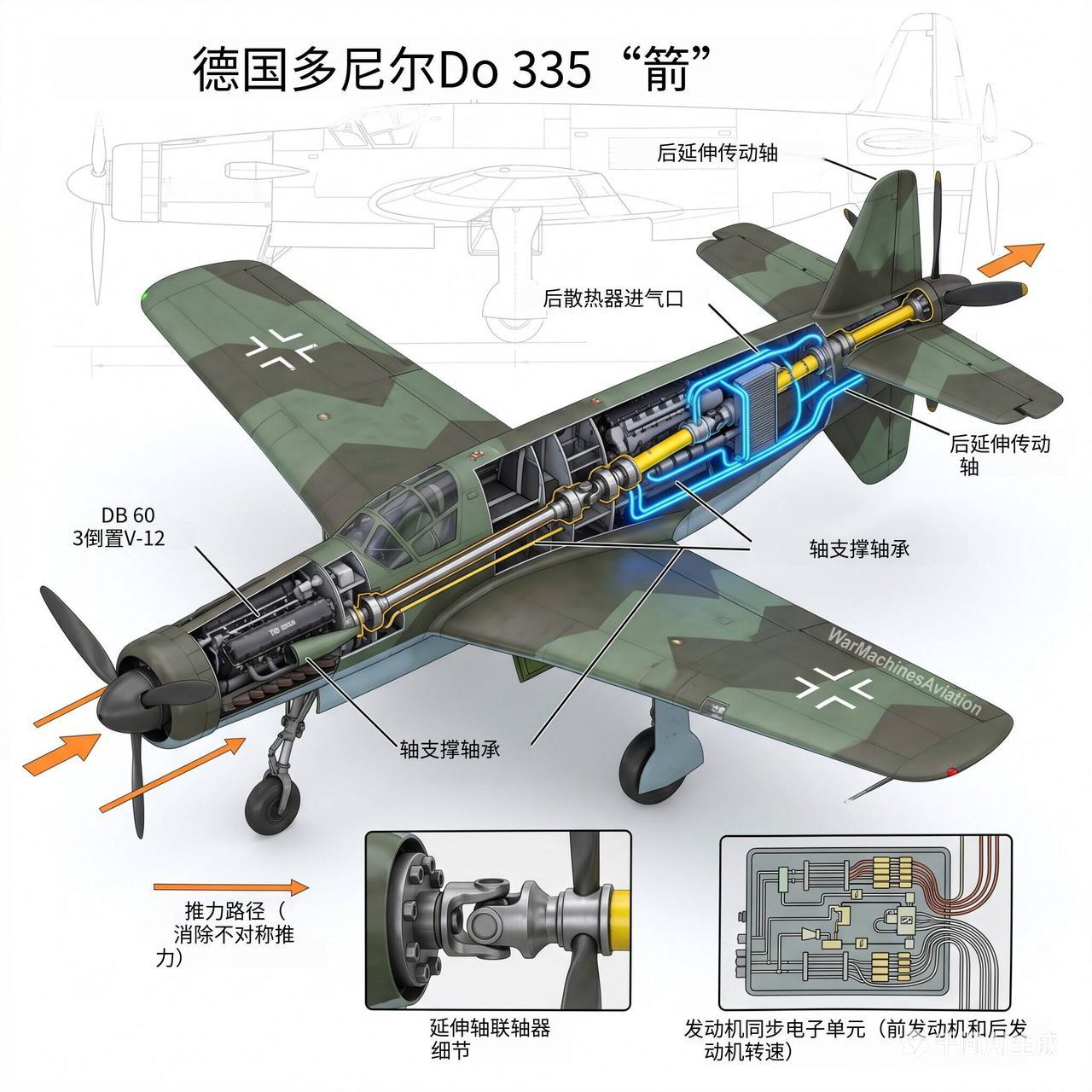 二战末期，纳粹德国为扭转空中劣势，推出了一款颠覆传统设计的战斗机——多尼尔Do