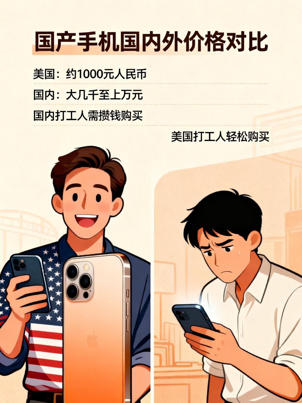 国产机凭啥卖这么贵？美国本土才一千多，国内大几千一万起！咱们国产手机运到万里之