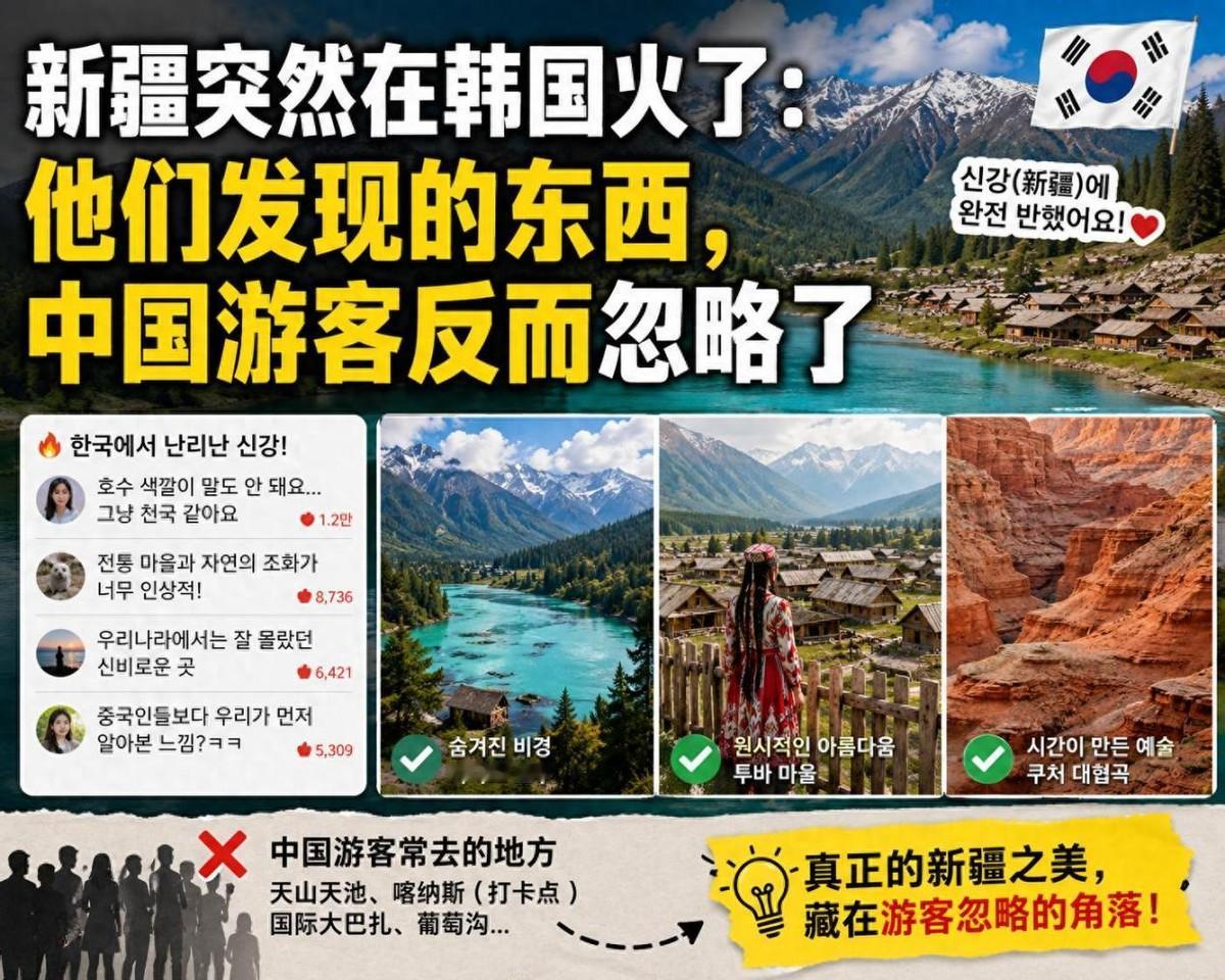 破案！新疆走红韩国不只是网红效应，整套布局早已落地！提到中韩文旅往来，不少人