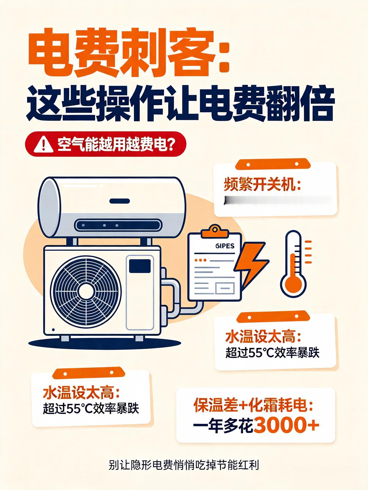 空气能热水器隐形收费：一年多花几千？这些坑别踩！ 很多人买空气能热水器只看标