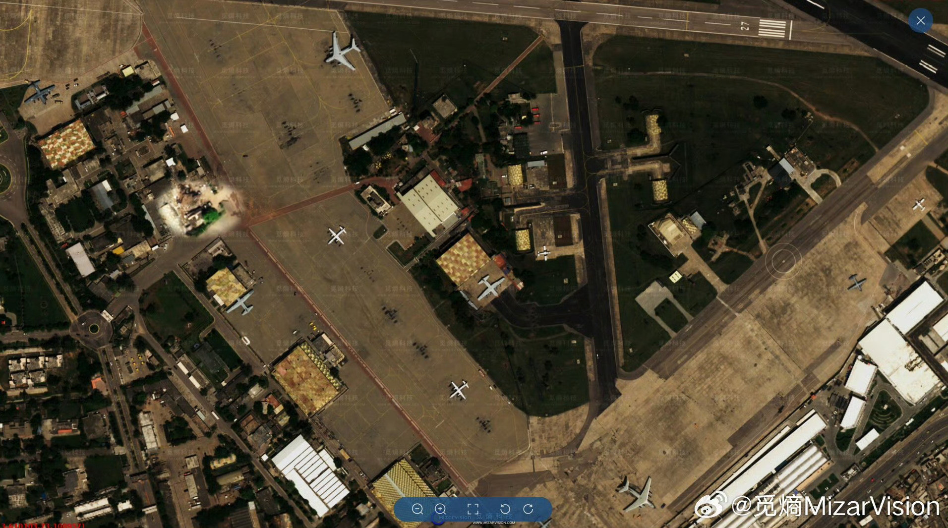 中国卫星掠过巴基斯坦努尔汗空军基地上空，这个号称被印度军队“摧毁”的空军基地仅有