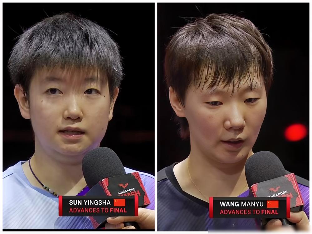 关键时刻又崩盘，王曼昱几乎是把新加坡冠军奖杯，亲手递给了孙颖莎。人家都说王