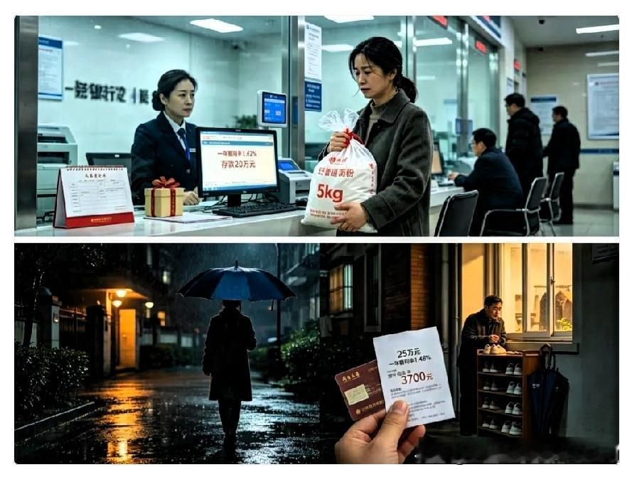 跑了两家银行存钱，差点被利率气笑：上午去的那家，20万存了一年定期，利率给到1.