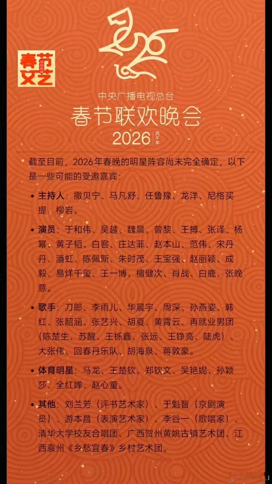 春晚。突然期待了春晚