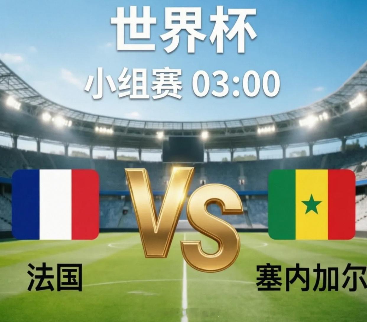 2026世界杯I组法国vs塞内加尔🇫🇷法国队：锋线豪华，姆巴佩+登贝莱