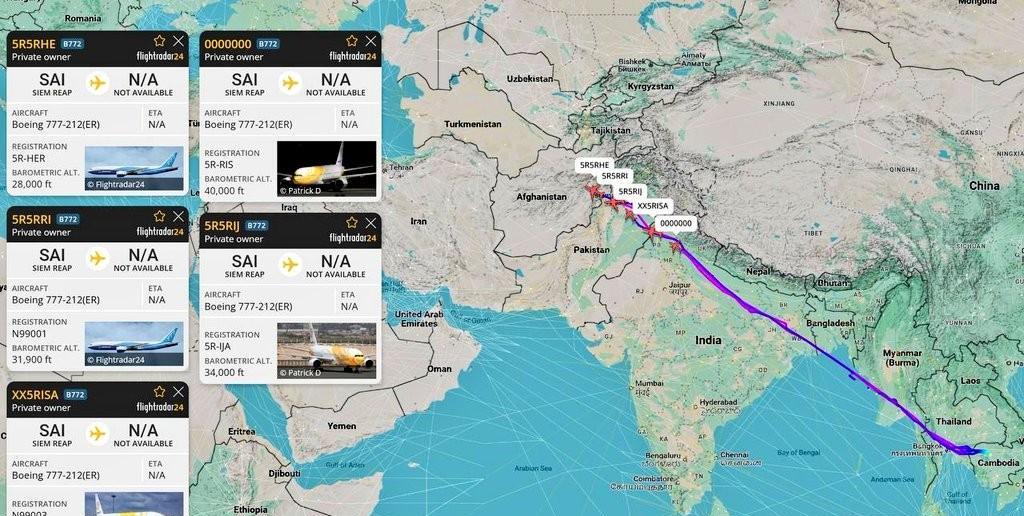 根据航空媒体（Flightradar24）报道：7月15日，伊朗马汉航空从柬埔寨