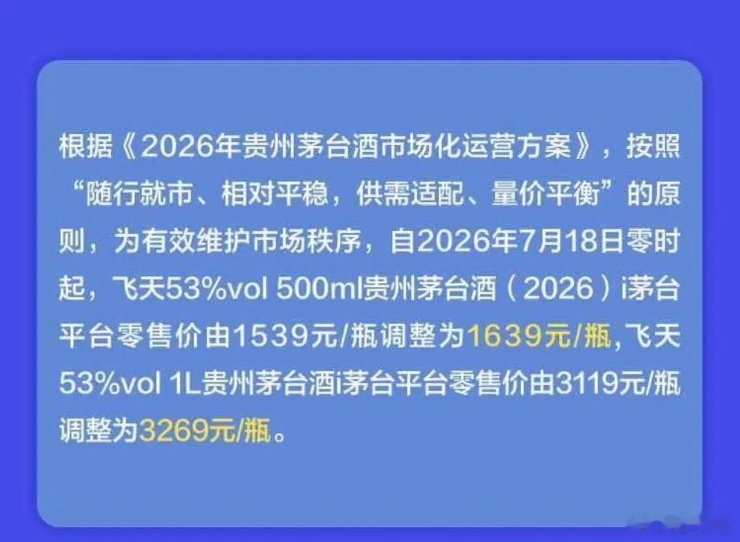 茅台又提价了。就问你，服不服？