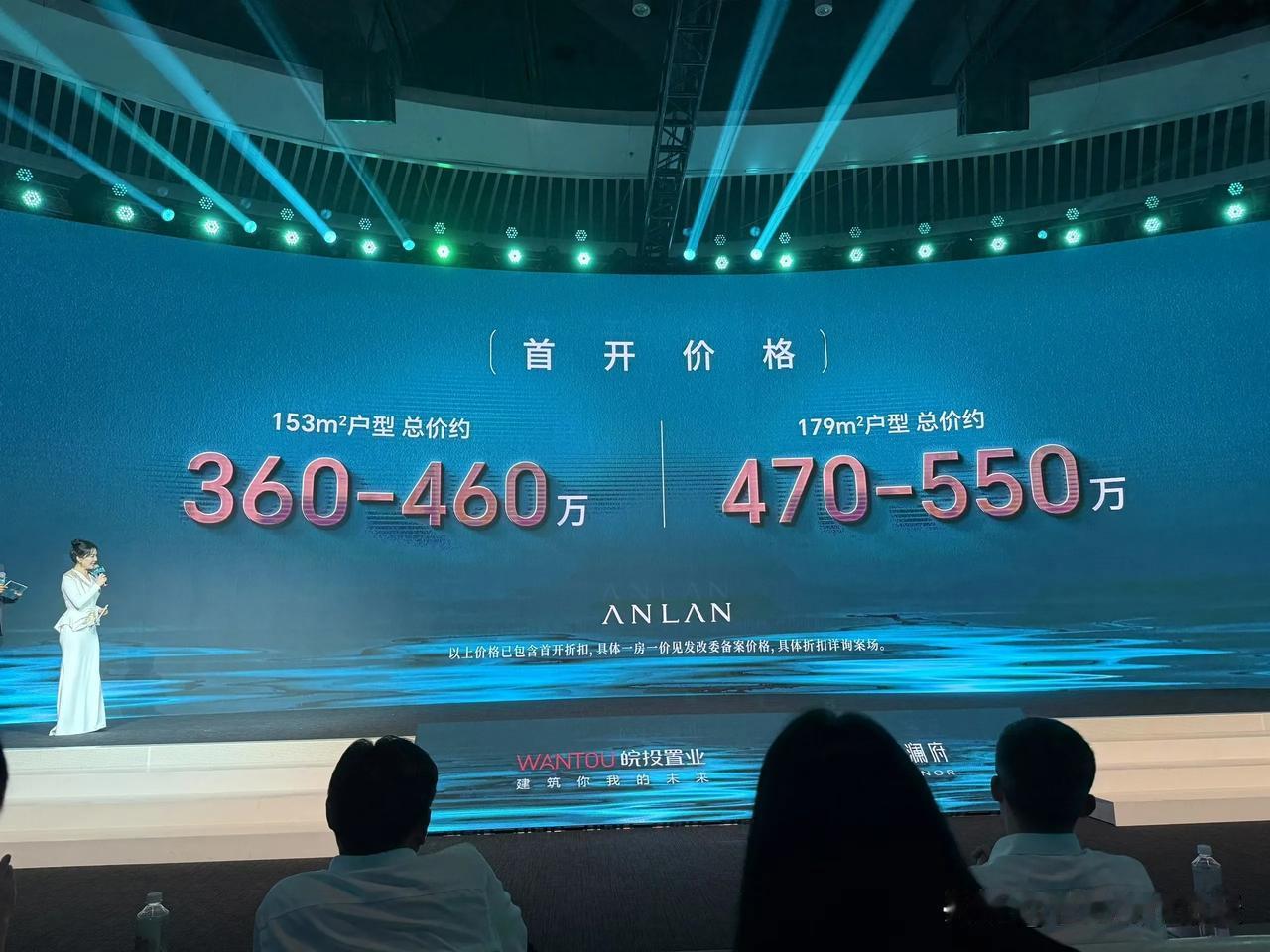 合肥卖个房都到中安创谷全球路演中心。然后这个价格，360万—550万，这个价格是