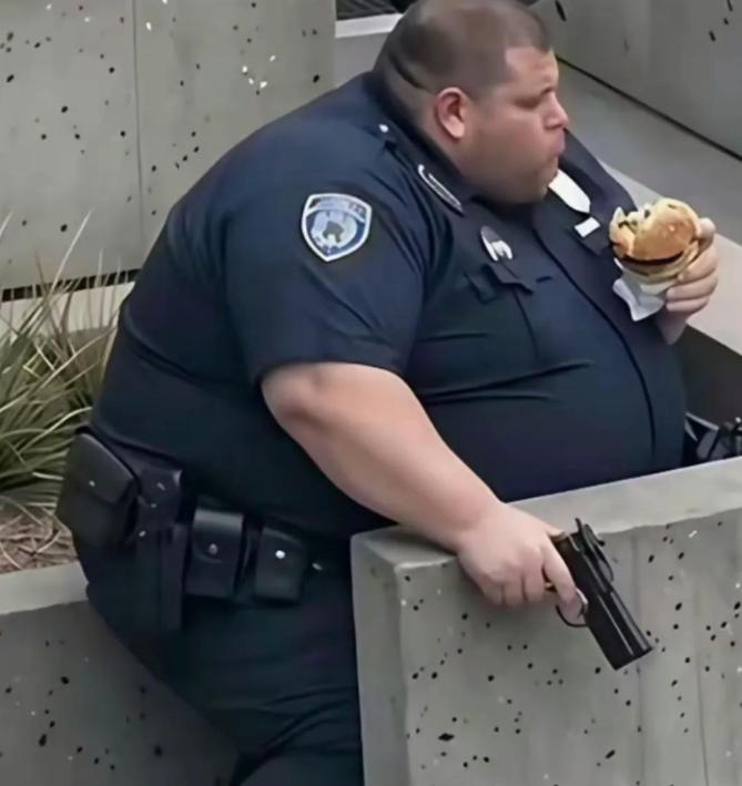 美国警界最离谱的狠人！体重四百斤，对峙从来不穿防弹衣——脂肪层太厚，子弹根本