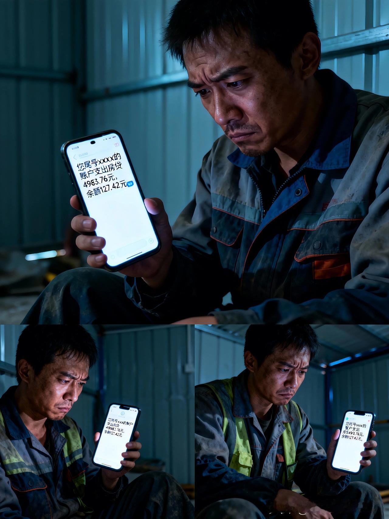 成年人的崩溃，从一条银行短信开始。工资到账，房贷划走，车贷划走，