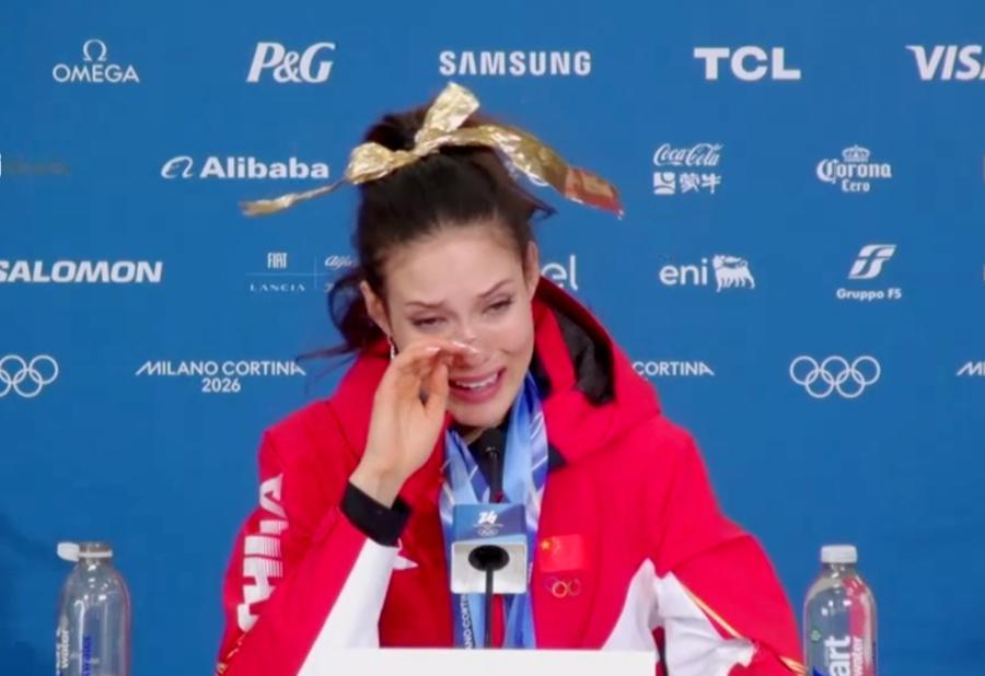 【“我答应外婆，要勇敢！”谷爱凌泪洒发布会，她用行动兑现了承诺】谷爱凌说外婆从小