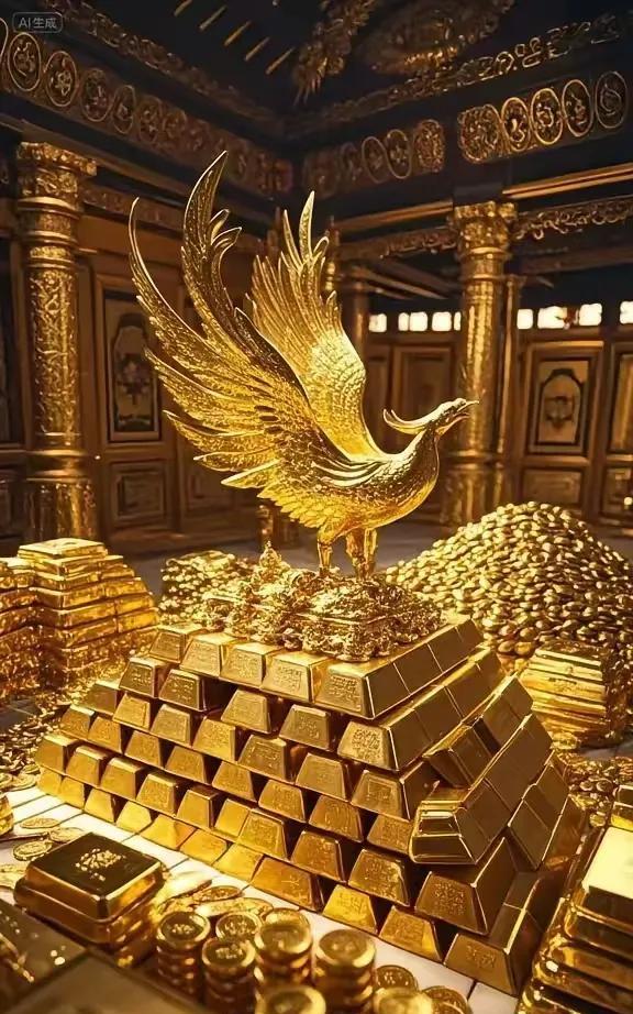 金凤聚财，好运常来黄金滿屋，年发大财