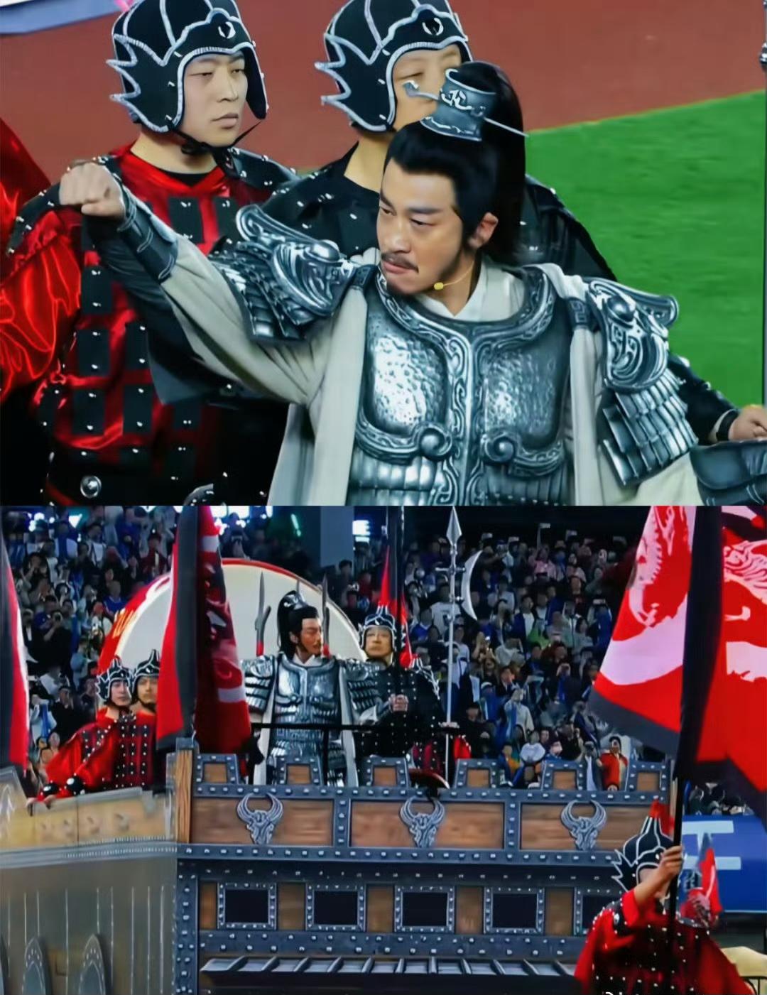 一定要接何润东的事业运啊！何润东在苏超开场完美复刻了霸王项羽的妆造！苏超，王者