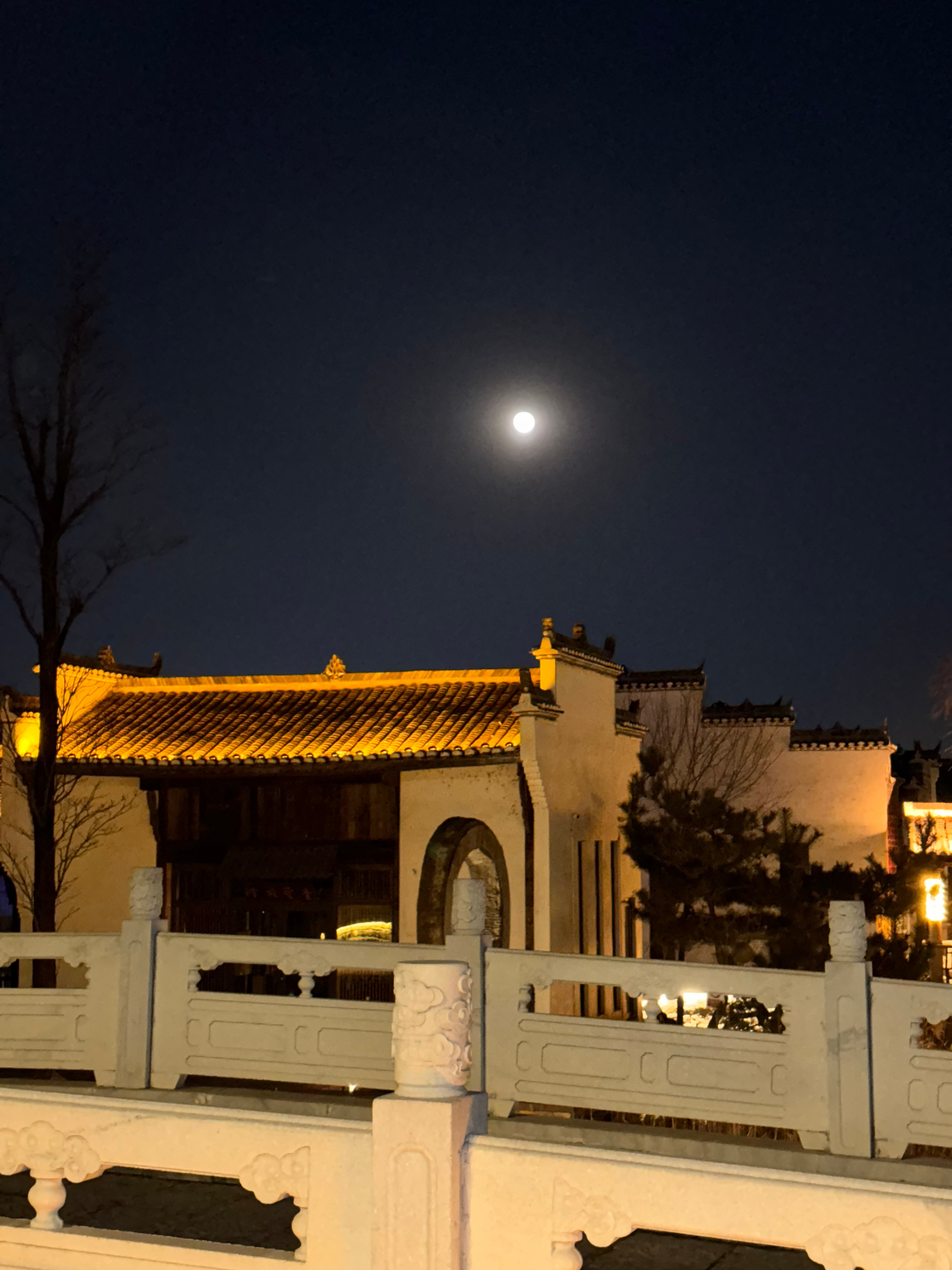 刚出炉的月亮，这个月亮配这个景，实美。