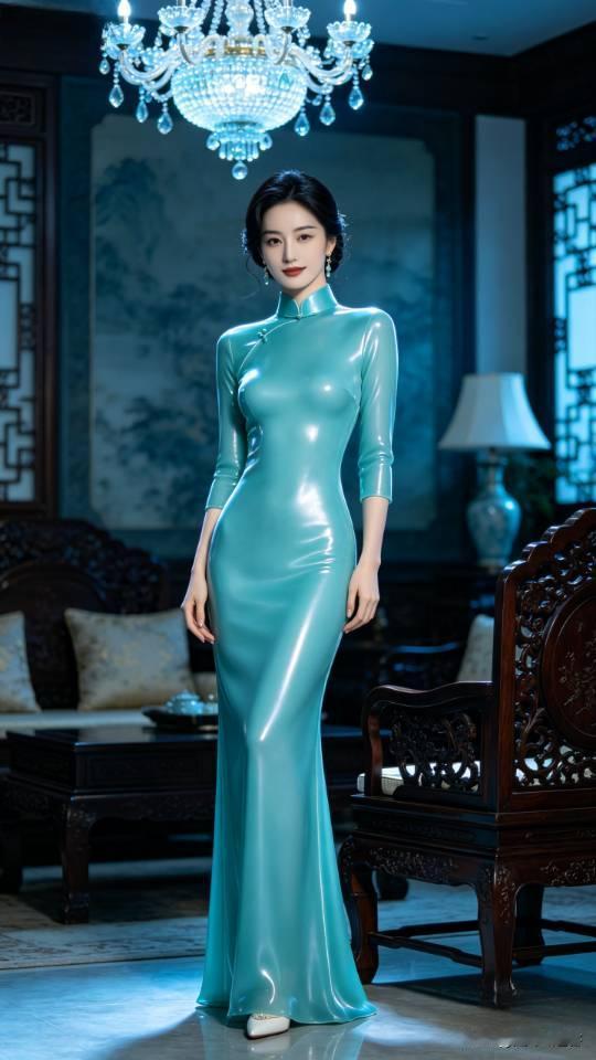 这旗袍美女能称得上祸国殃民吗？旗袍秀美丽旗袍美人像