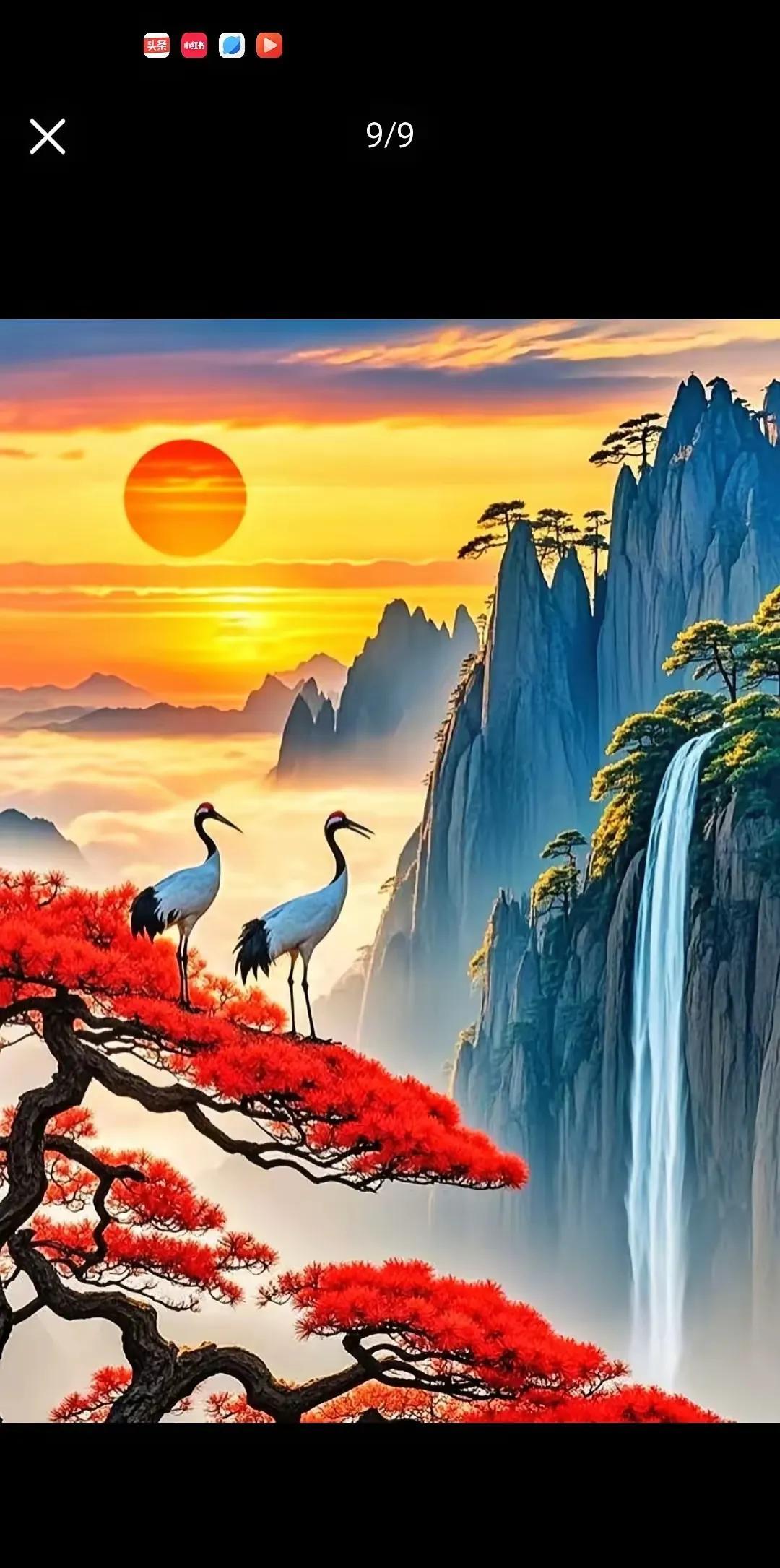 仙鹤送祝福好运自然来长寿发大财