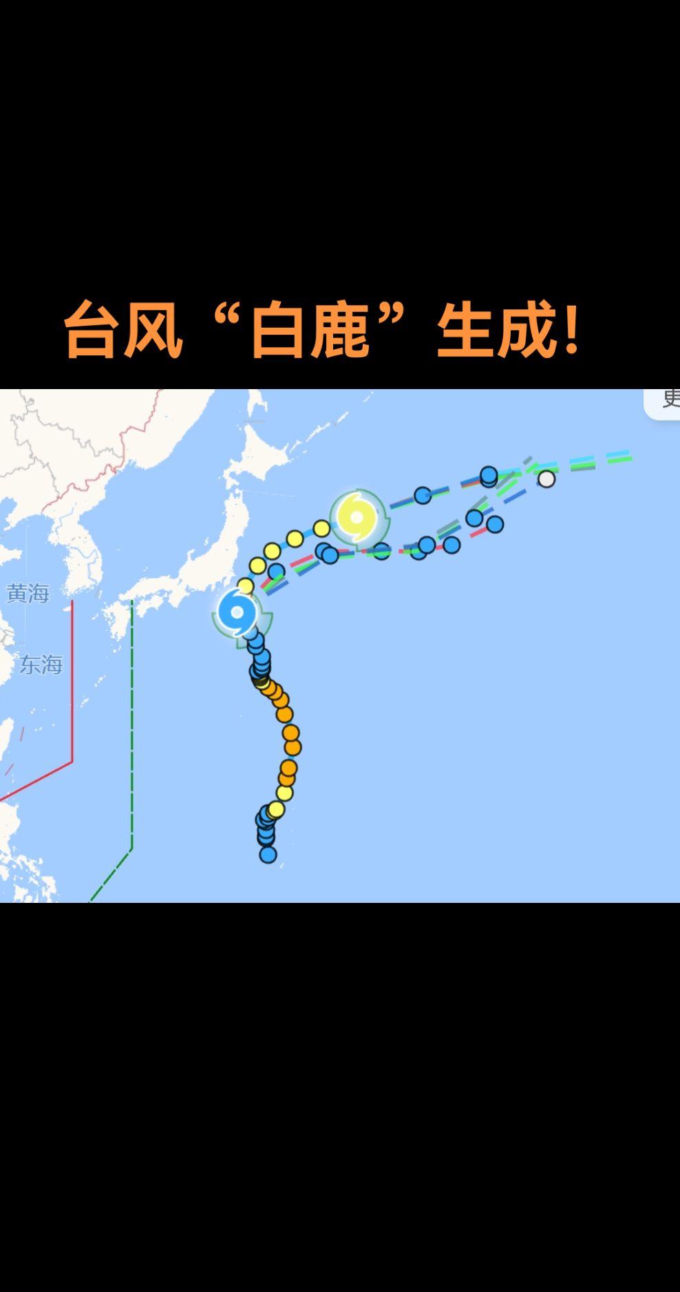 预计，未来台风“白鹿”将在副高北侧快速东北行，不登陆任何国家，默默离开...