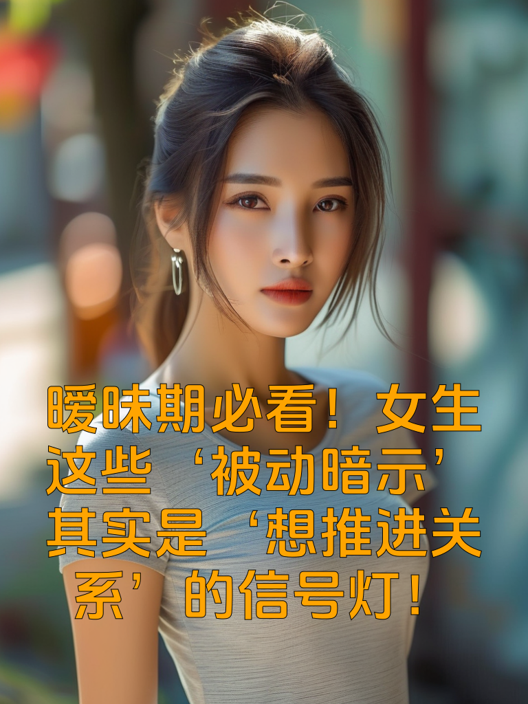 暧昧期必看！女生这些『被动暗示』，其实是『想推进关系』的信号灯！