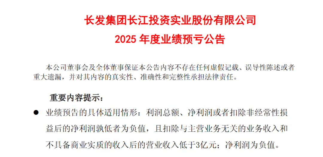 业绩预亏, 600119可能被实施退市风险警示