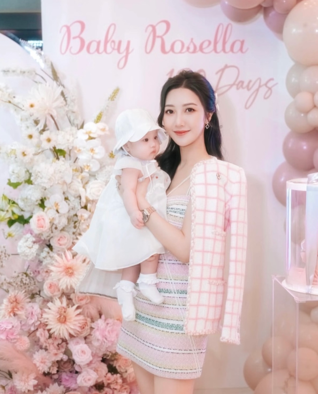 何依婷晒照为女儿办半岁宴，被网友狠批更像自己的生日照！有眼尖的网友一看穿着，