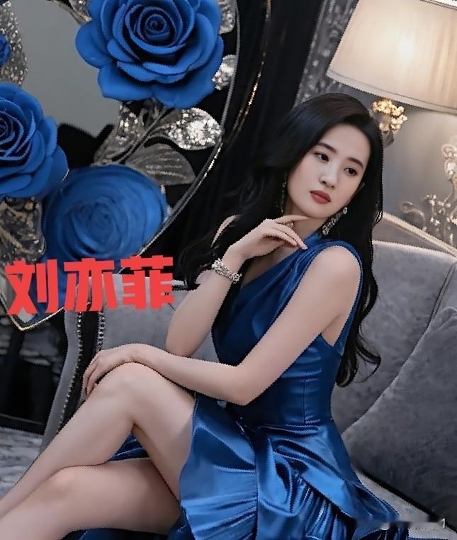 刘亦菲蓝色造型惊艳绝伦气质优雅美的不可方物女明星气质女明星