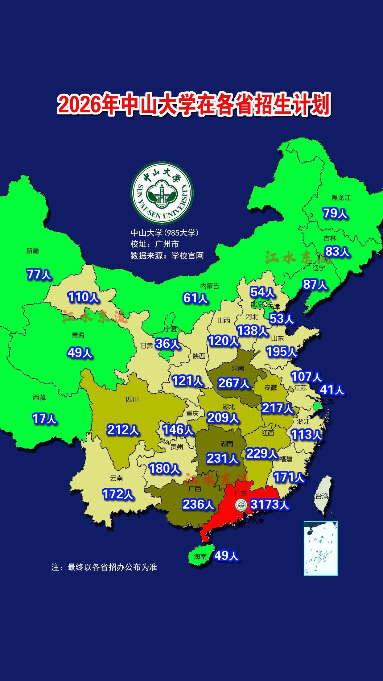 不懂就问中山大学作为教育部直属的985211在广东省招3000多人其他身