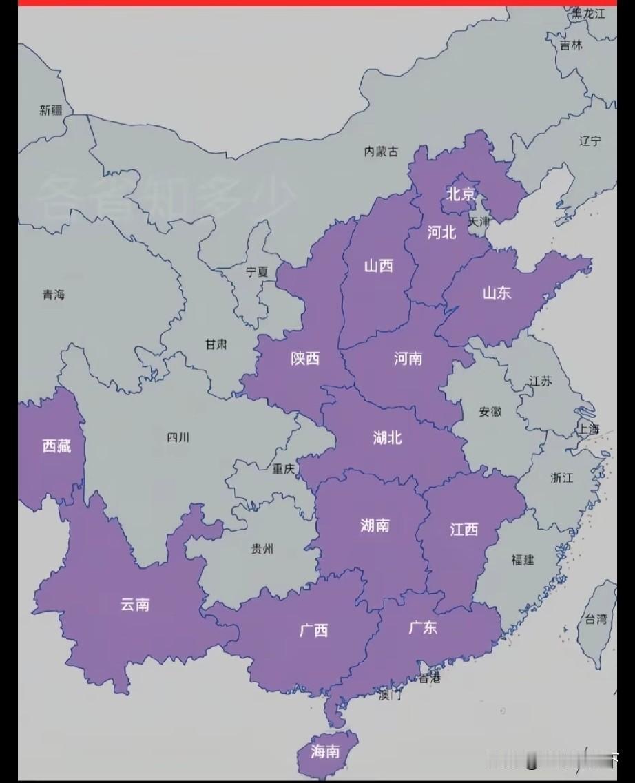 广东山东河南湖南湖北进入十强省榜单，名字带西的5个省区无一进入十强榜中国省级行