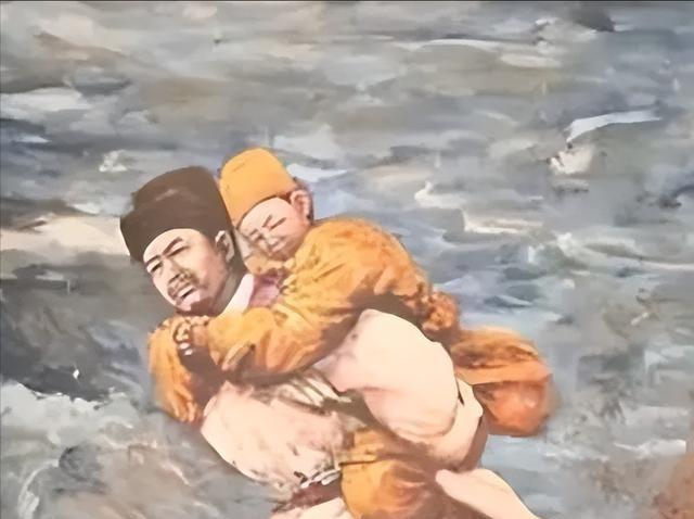 1279年，宰相陆秀夫对背上8岁的小皇帝赵昺说：陛下与我跳海殉国吧？小皇帝哭着说