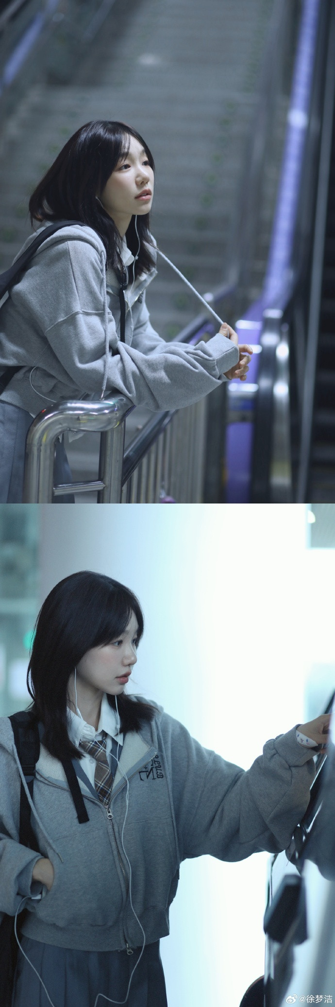 徐梦洁白月光学姐徐梦洁校园风灰色系plog~我的白月光学姐！好温柔的一款~​