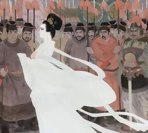 杨贵妃死后，用褥子包裹，草草葬于路边。第二年唐玄宗下令改葬，不料挖开坟墓，她的尸